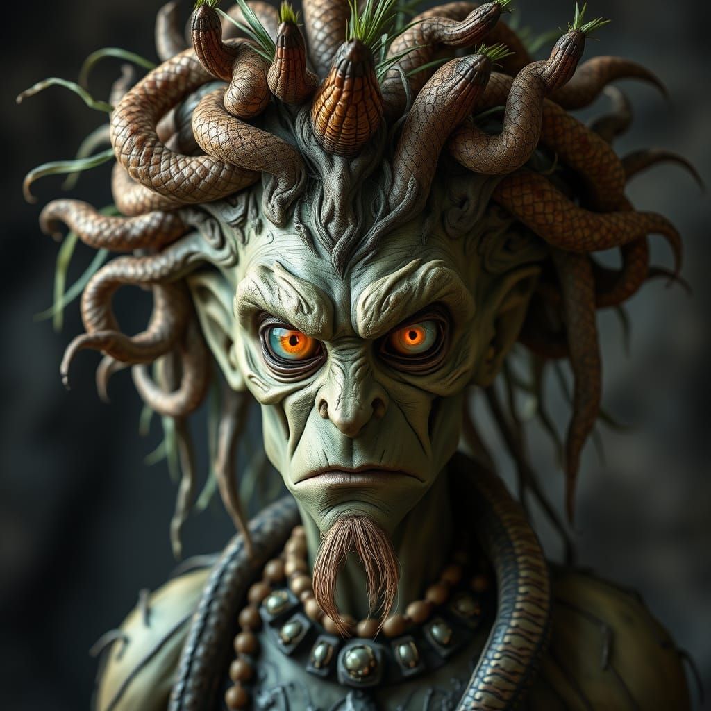 Fantasy Plant Creature with Prismatic Eyes