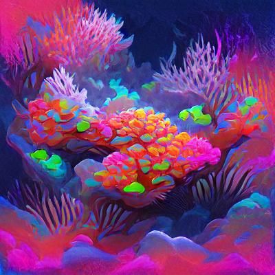 Neon Coral Reef Visualisation