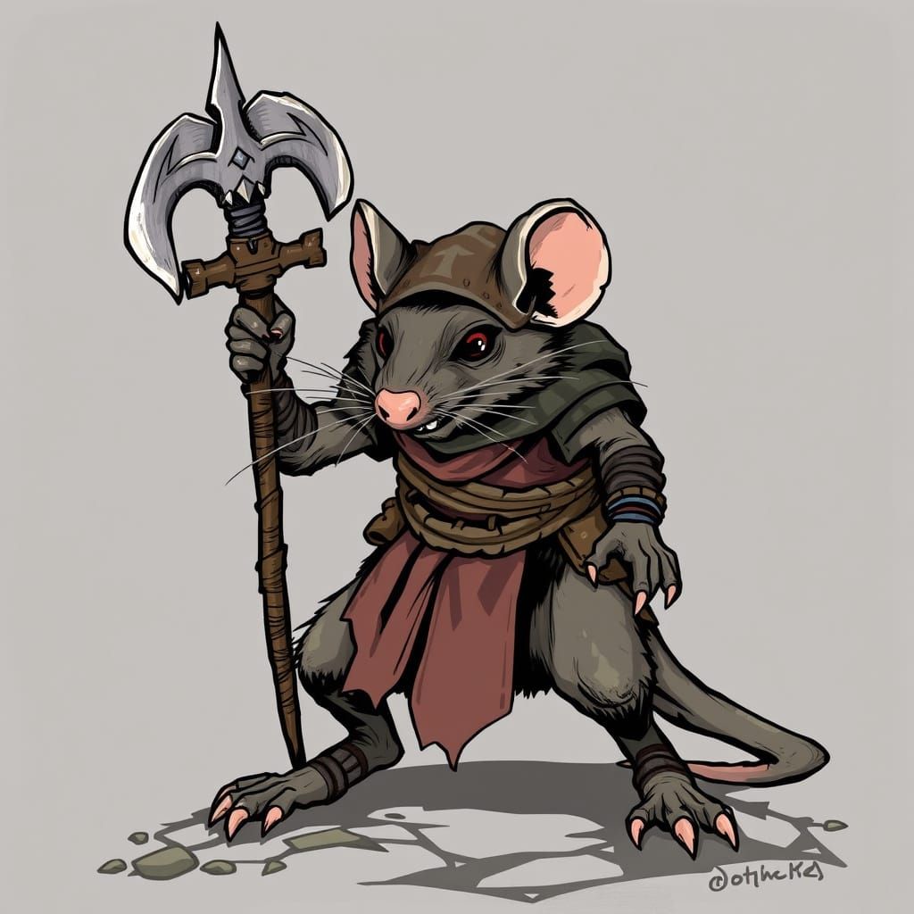 Cyberpunk Rat Warrior