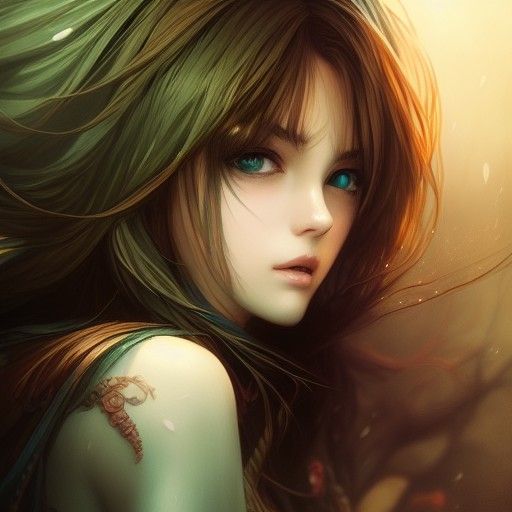 Goddess of Power and Love: Digital Illustration