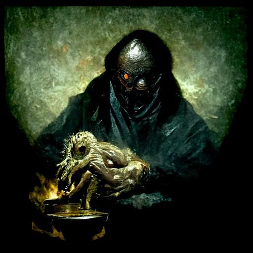Sinister Oil Painting: SCP-033 Monster Pot
