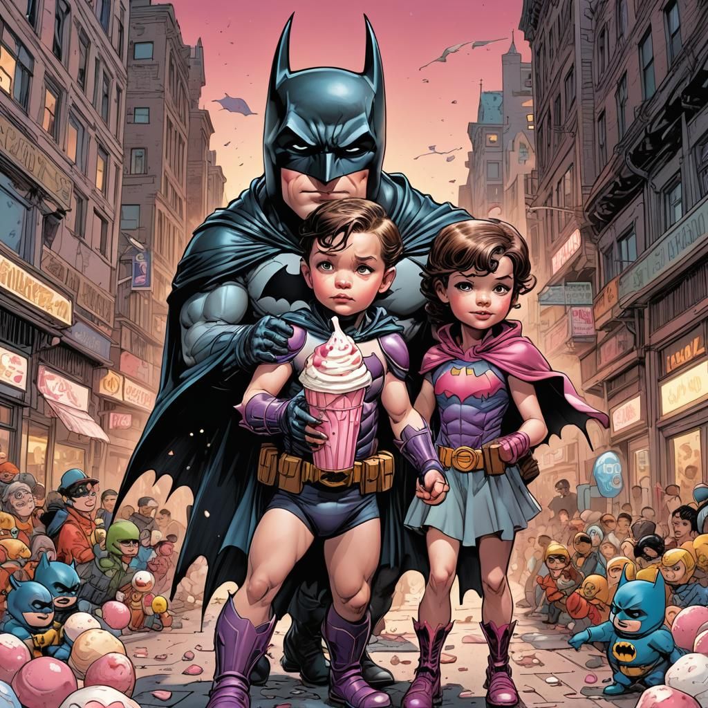 Catwoman as a Child in Gotham, Comic Art