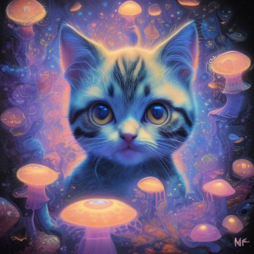 Cute fantasy kitten 01