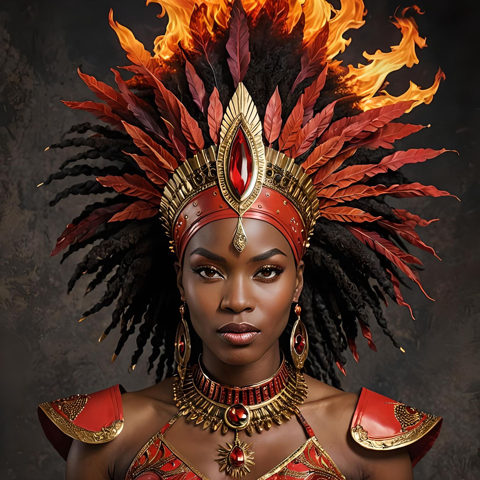 Empowerment (Symbolic African Fire Warrior)
