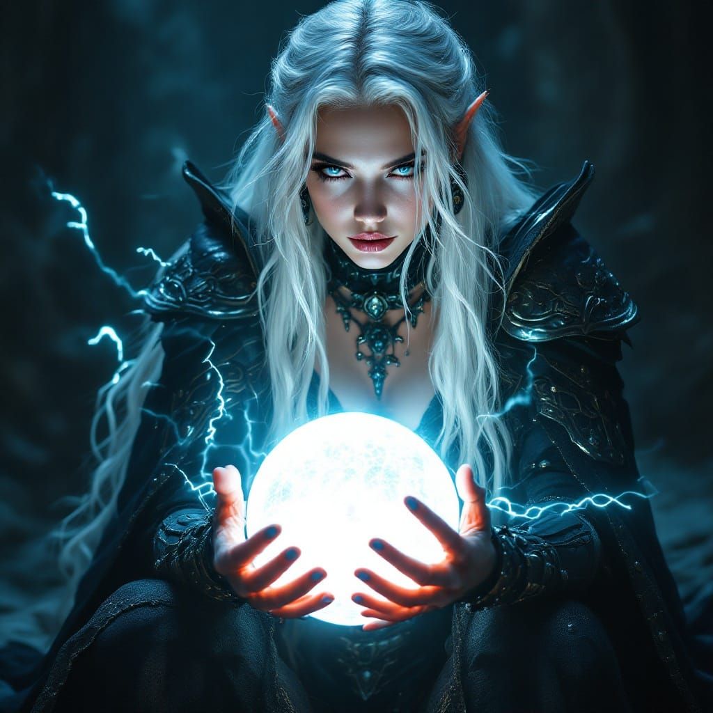 Sorceress of Ancient Mysticism in Dark Fantasy Style