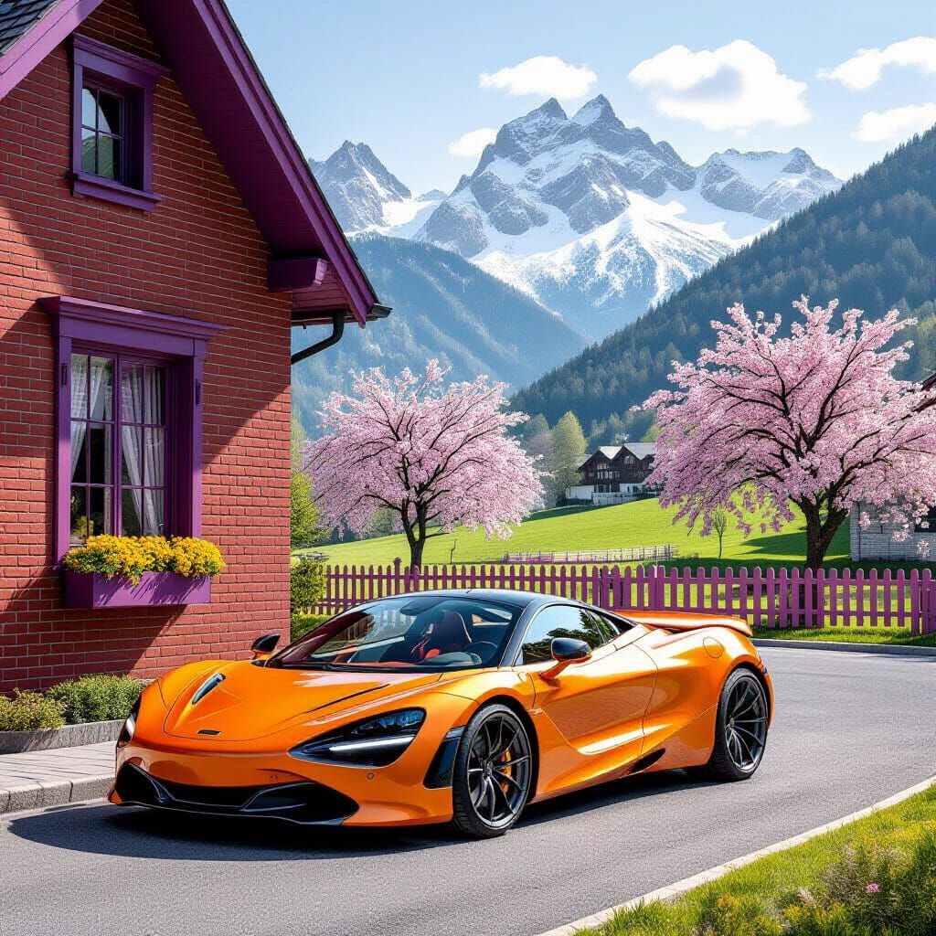 Orange McLaren 720S by Red Brick House