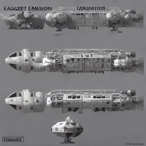 Space 1999 Eagle Soaring Near the Moon