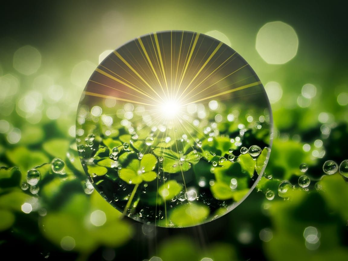 Mystical Clover Orb Radiates Vibrant Light