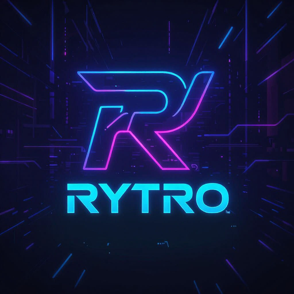 Futuristic Neon Logo for Gamers in Cyberpunk Style