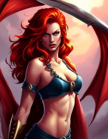 Stunning Red hair demon