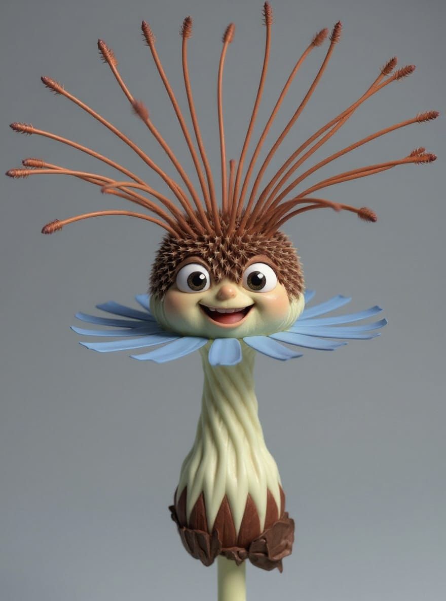 Happy Flower in Style of Takashi Murakami, 3D Render