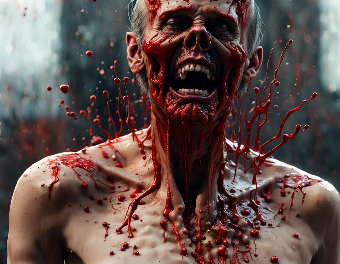 Disturbing Hyperrealistic Portrait of Decay and Destruction