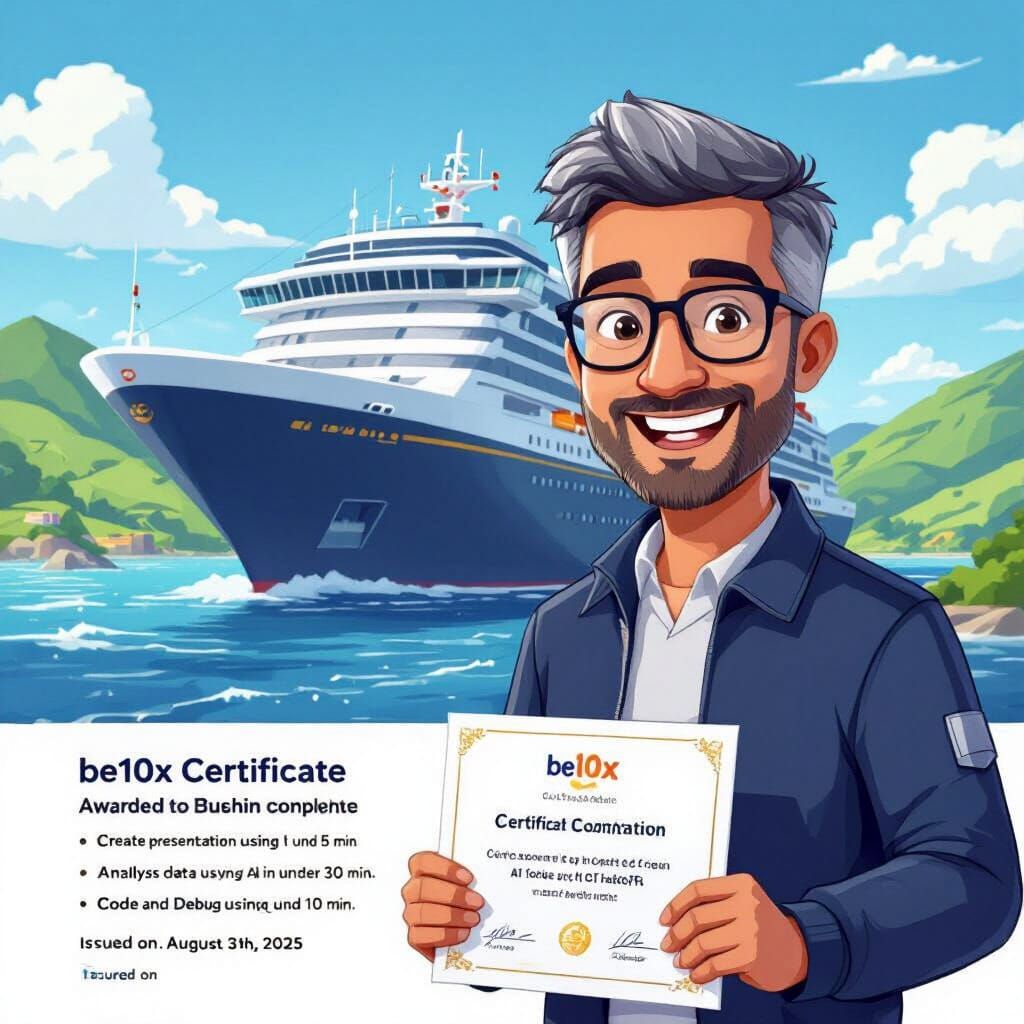 Ghibli-Style Man Celebrates AI Certificate