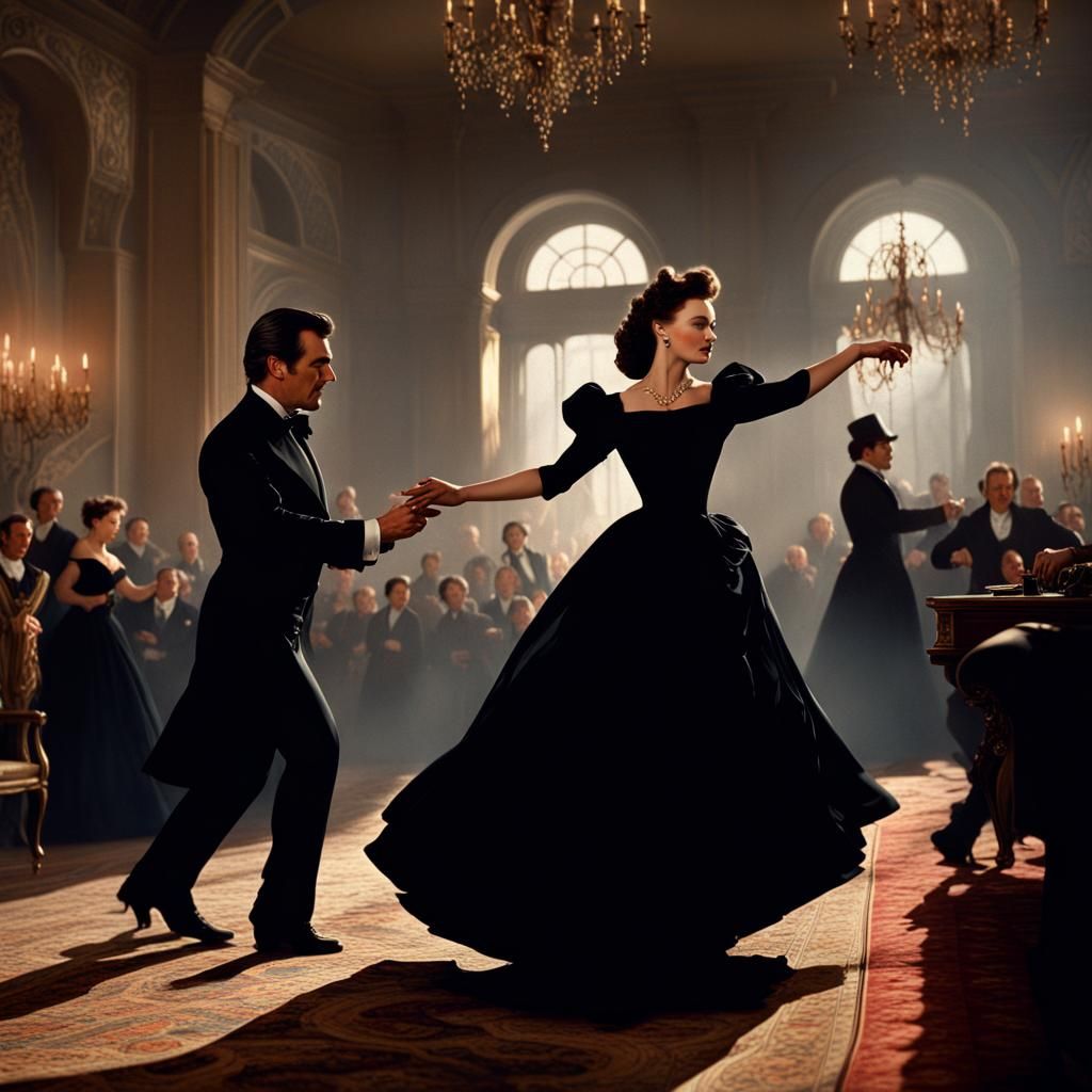 Scarlett O'Hara and Rhett Butler: Cinematic Digital Painting