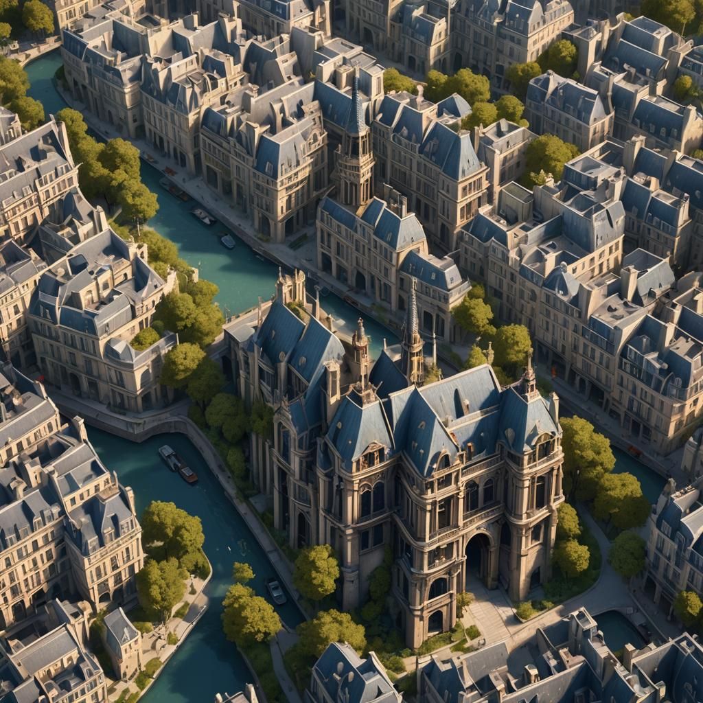 Fantastical Paris Matte Painting in Unreal Engine 5