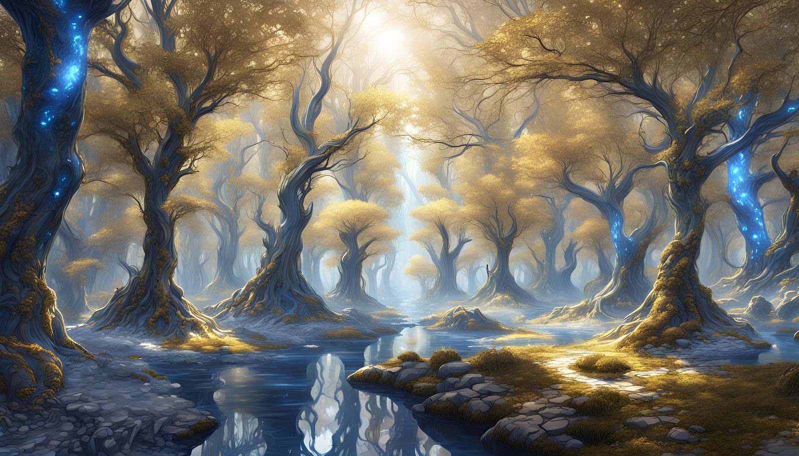 Iridescent Forest: A Hyperdetailed Fantasy Concept Art