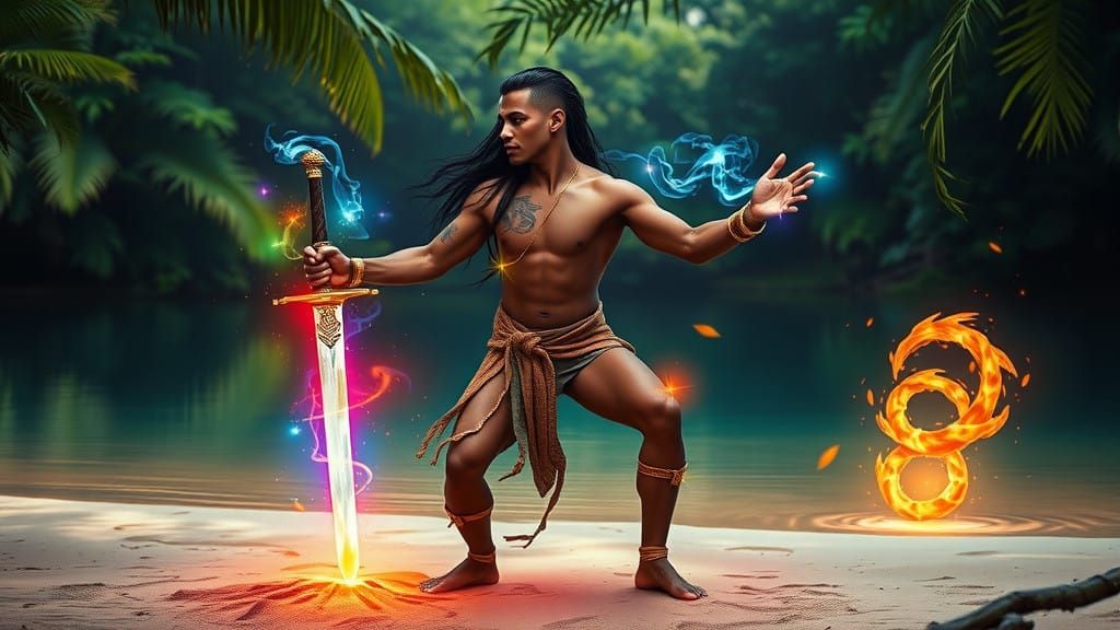 Bronze Warrior Mage Harnesses Primal Magic