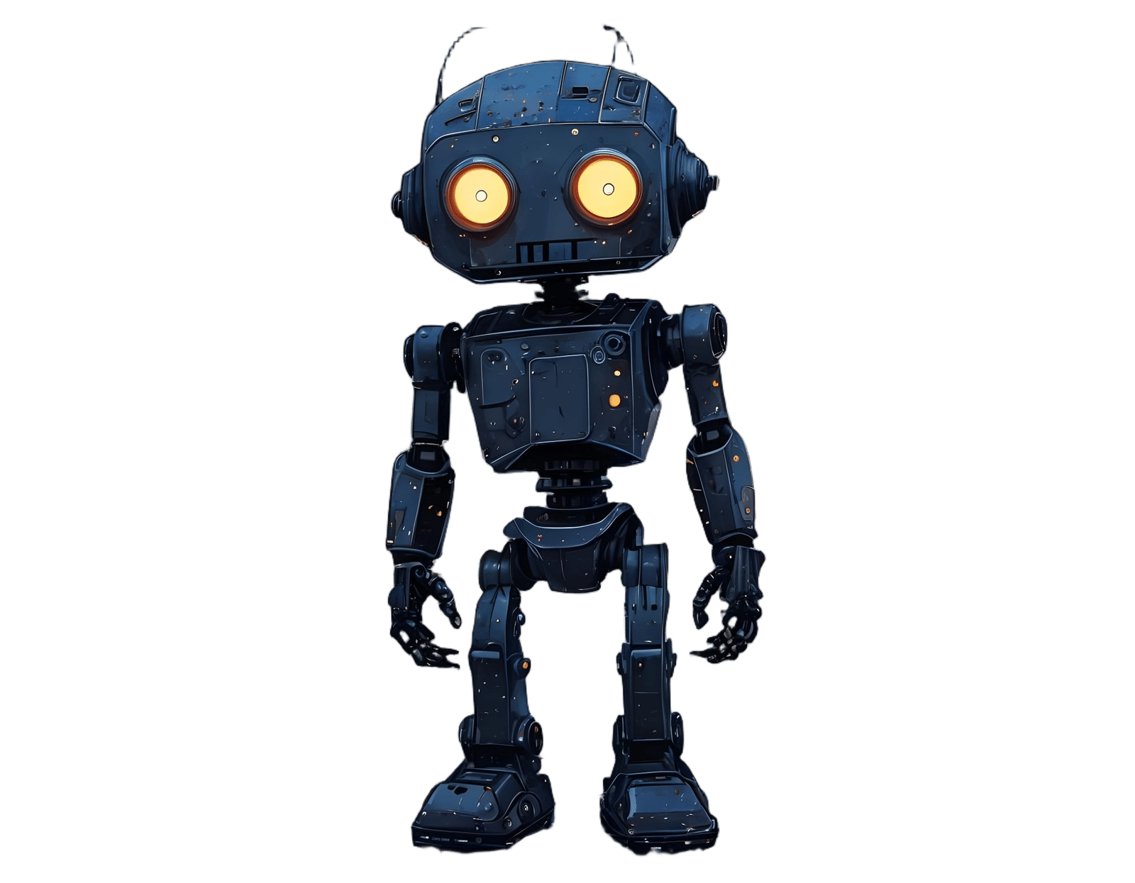 Chibi Robot Under Mystifying Moonlight