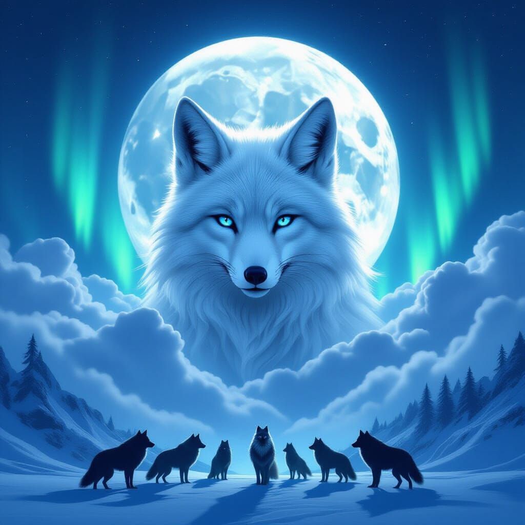 large white fluffy Fox