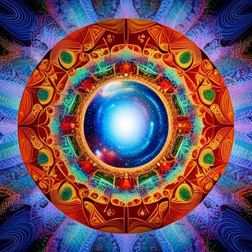 Futuristic Earth: Holographic Cosmic Illustration