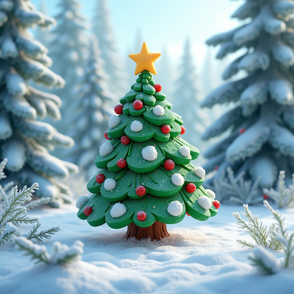 Christmas Cake in Winter Wonderland: Matte Painting