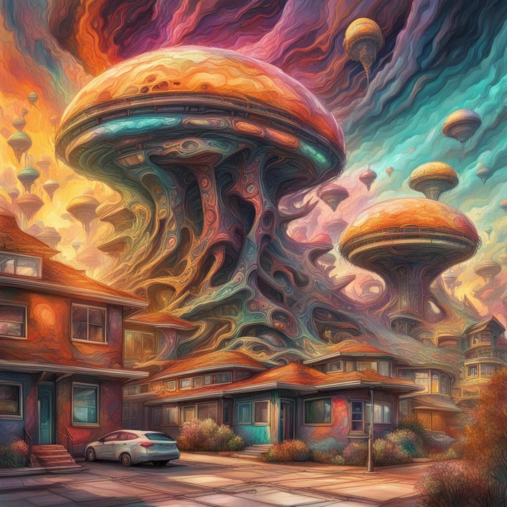 Aliens in Suburbia: Synesthesia Lyrical Abstraction