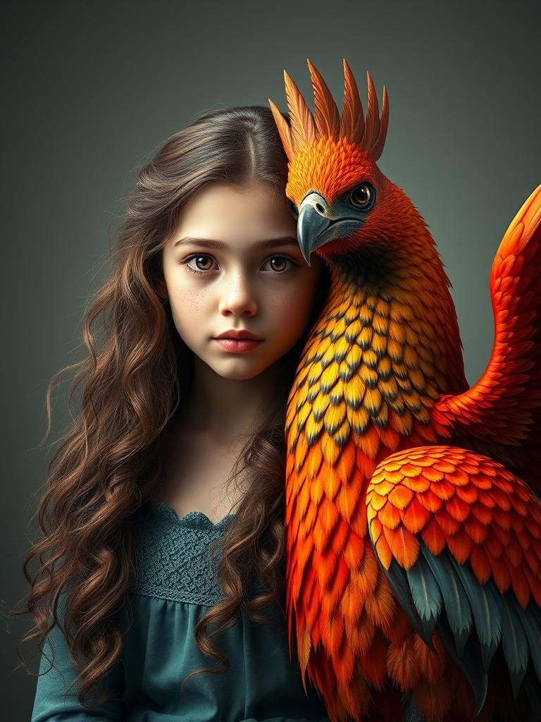 Girl and Phoenix
