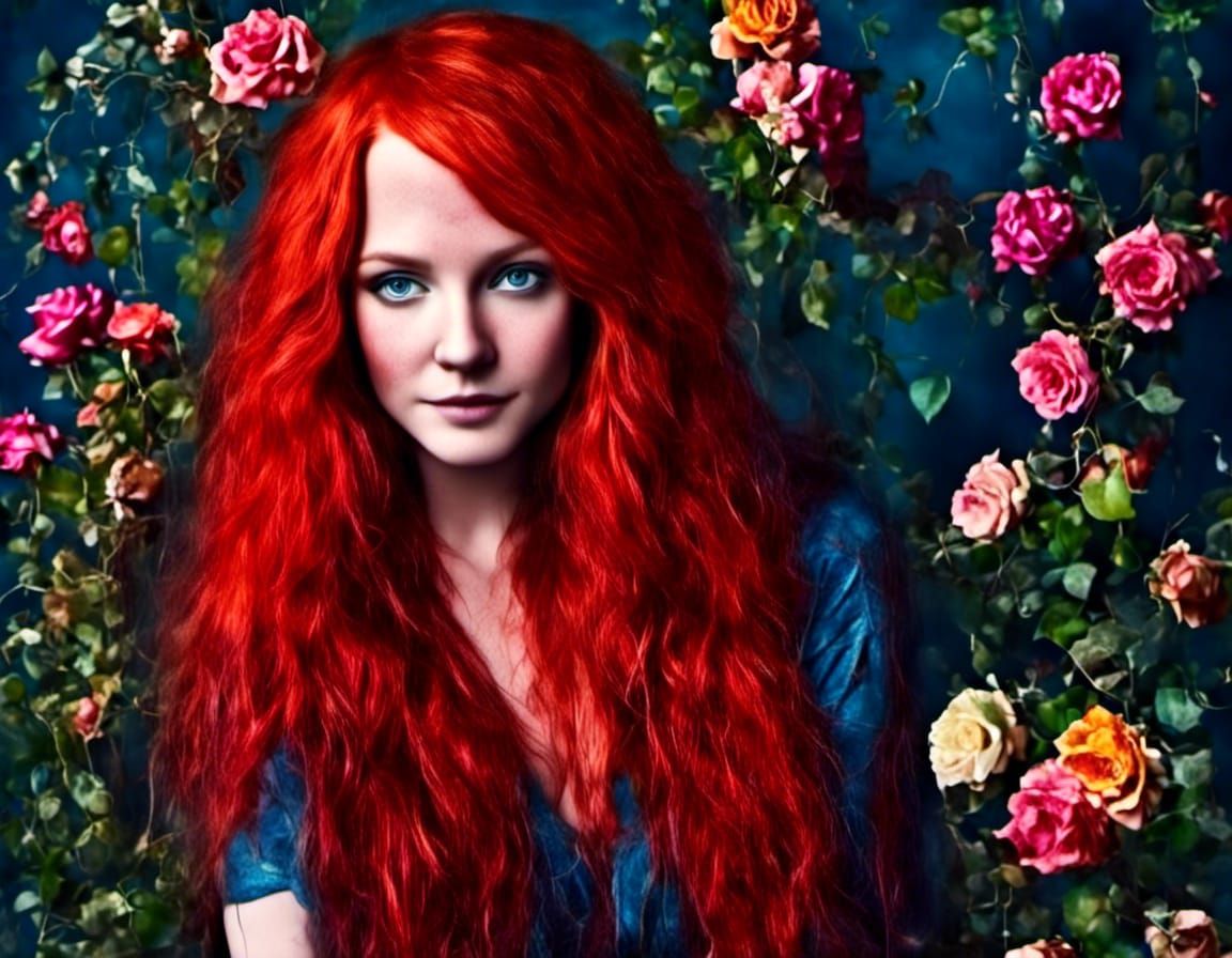 <lora:Me:1.0><lora:Axl:1.0><lora:Imogen:1.0> gothic woman emilie autumn ivy roses vines skulls <lora:Art:1.0> <lora:Rock...