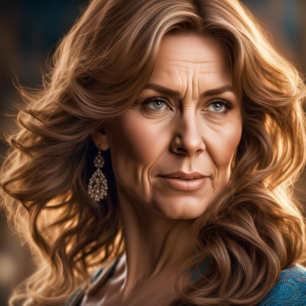 Detailed Portrait of a 50-Year-Old Woman