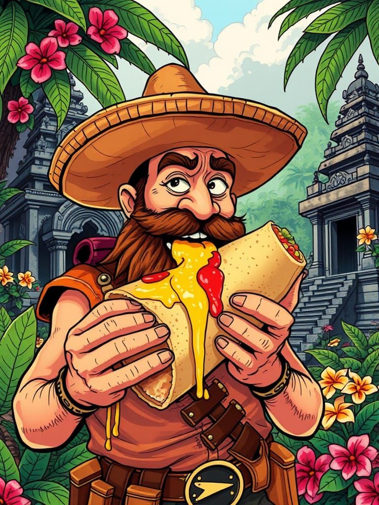 Bandit's Burrito Break in Bali, Comic Art