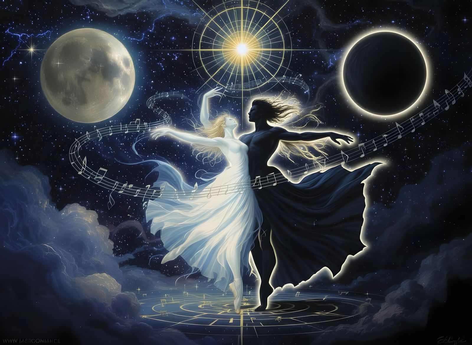 Celestial Ballet on a Constellation Stage