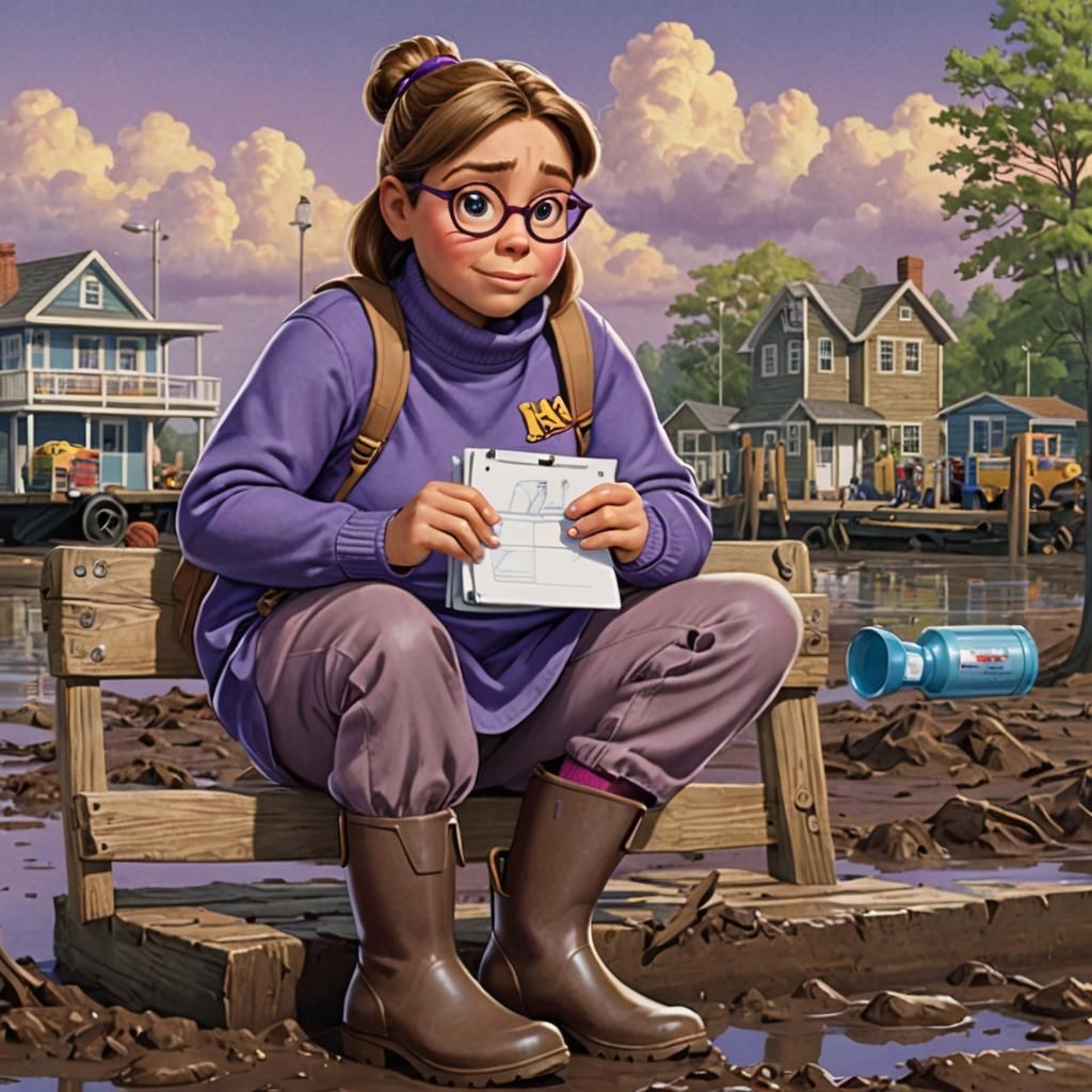 Humanized Jeanette Miller Collecting Water Samples