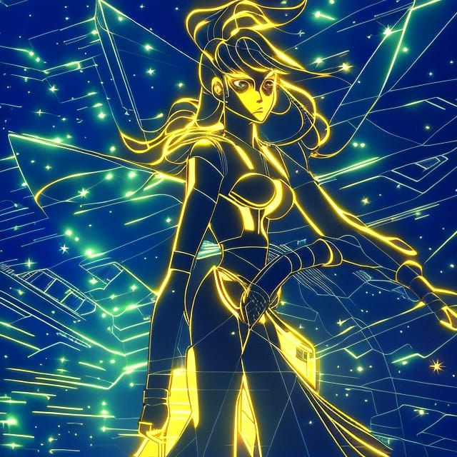 Anime Dutch Woman as Cosmic Entity