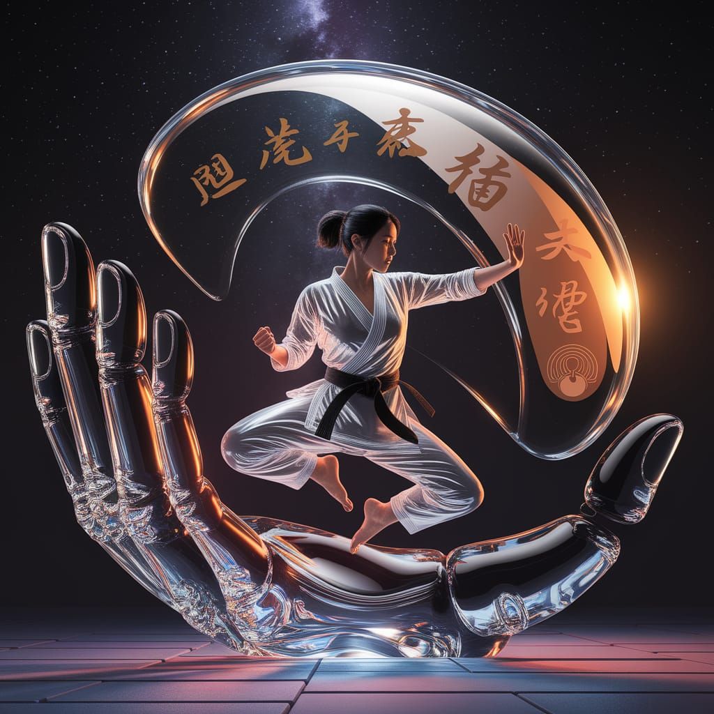 Karate  ( Karate means "empty hand" in Japanese )