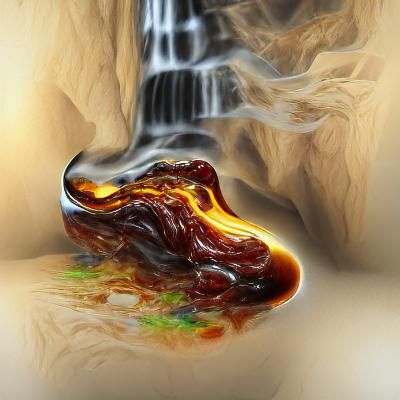 Macro Photograph of Molten Glass