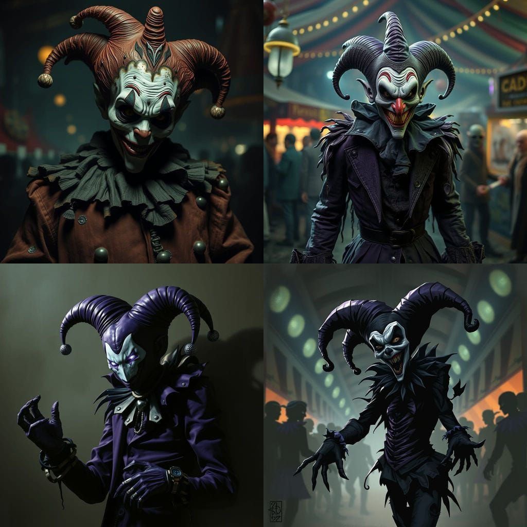 Sinister Jester with Twitchy Features
