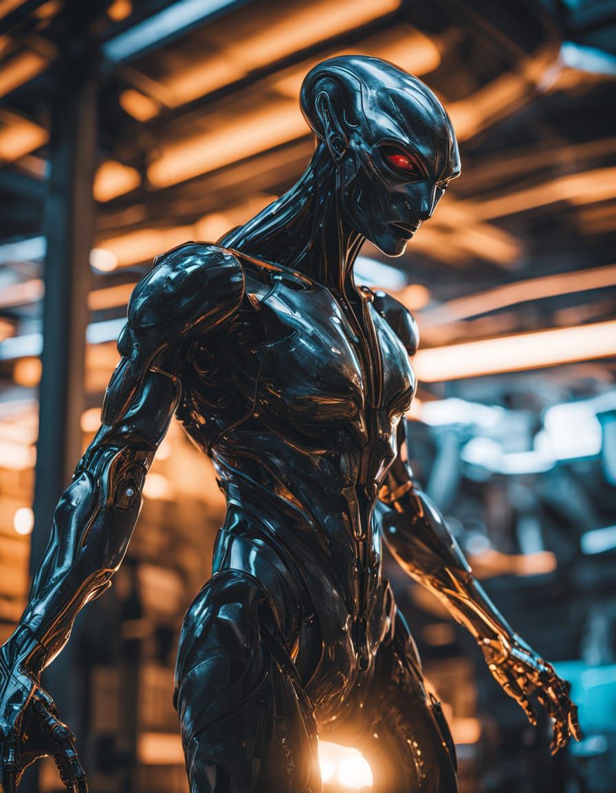 Humanoid Alien Lifeform in Futuristic Concept Art