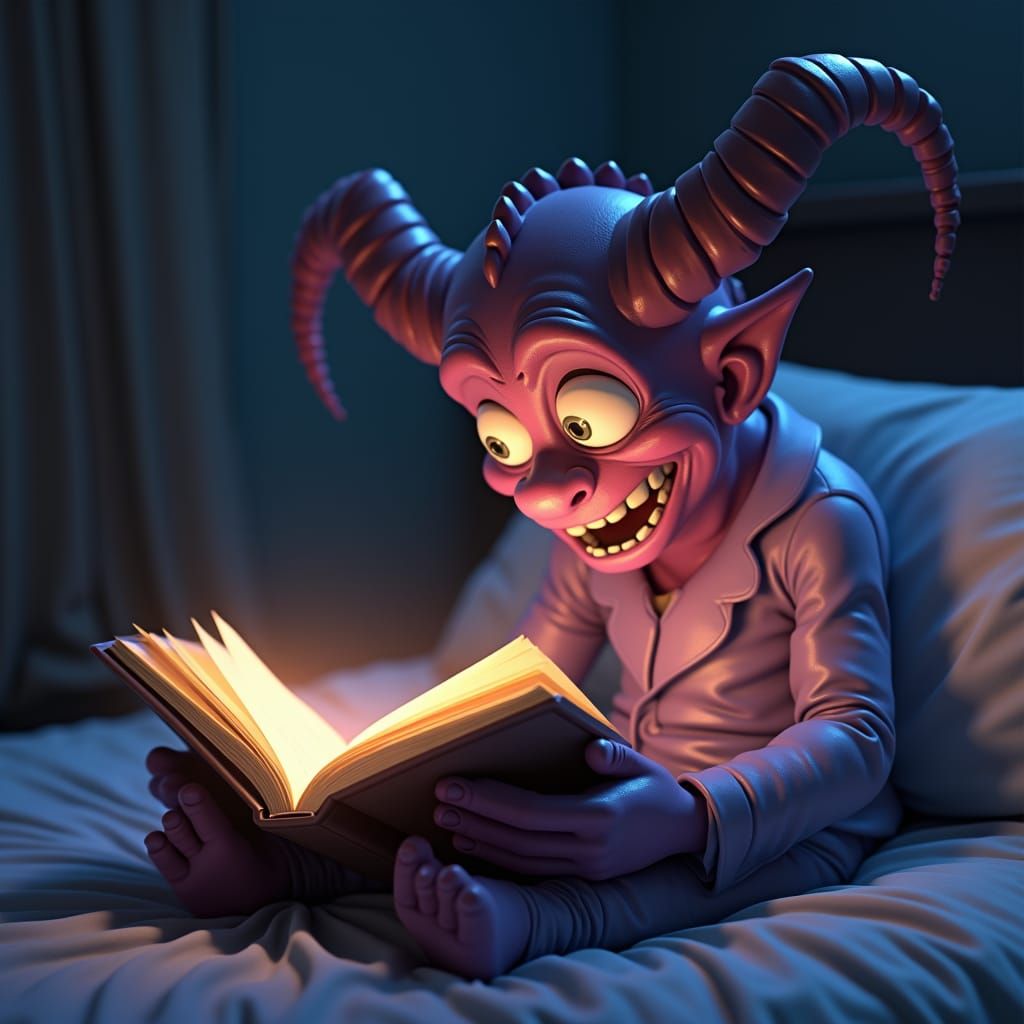 Belphegor's Bedtime Story in Futurama Cel-Shaded Style