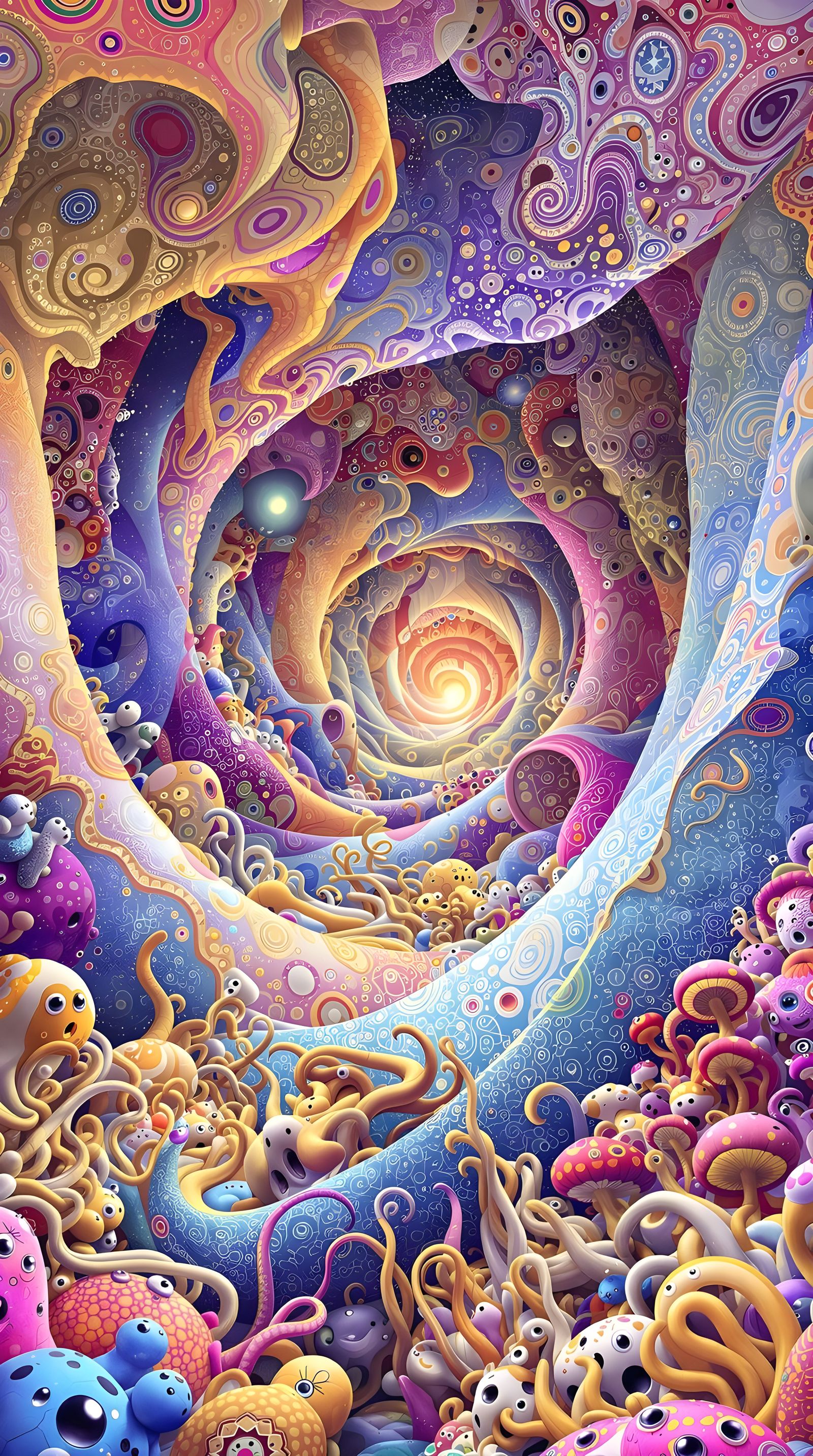 Psychedelic Heffalumps and Woozles in Fractal Landscape