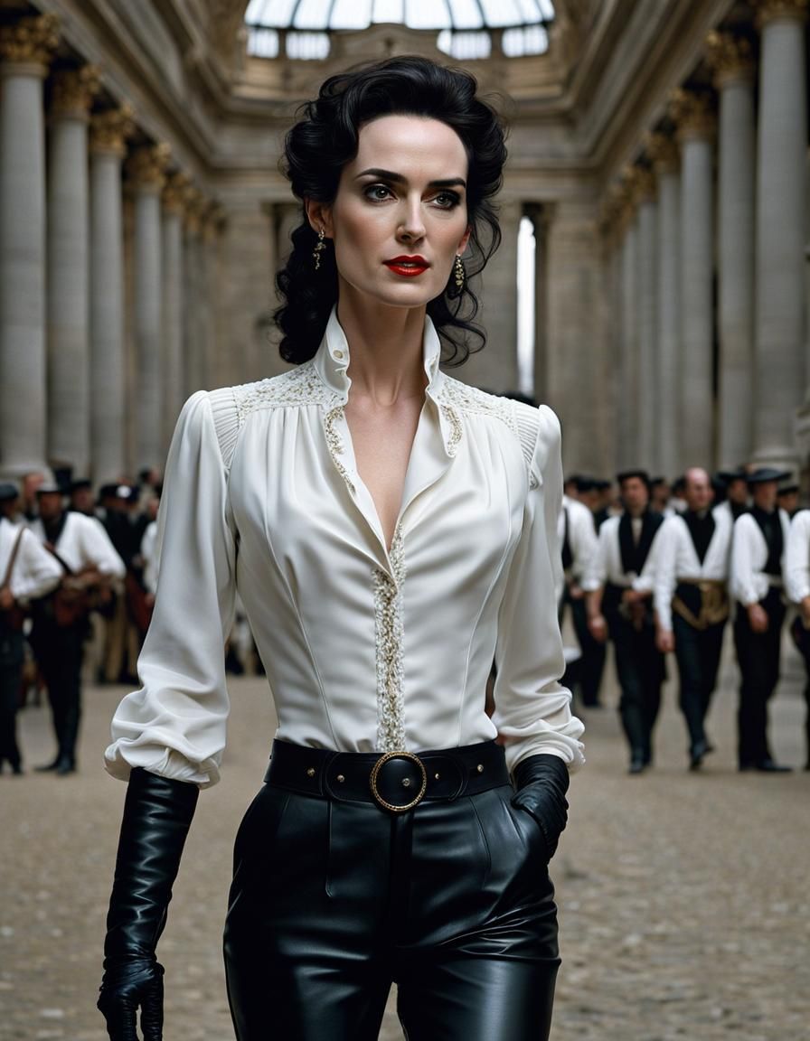 Winona Ryder as French Revolution Spy in Baroque Style Portr...