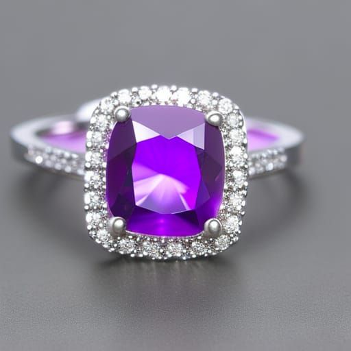 Silver Necklace with Light Purple Amethyst Jewel