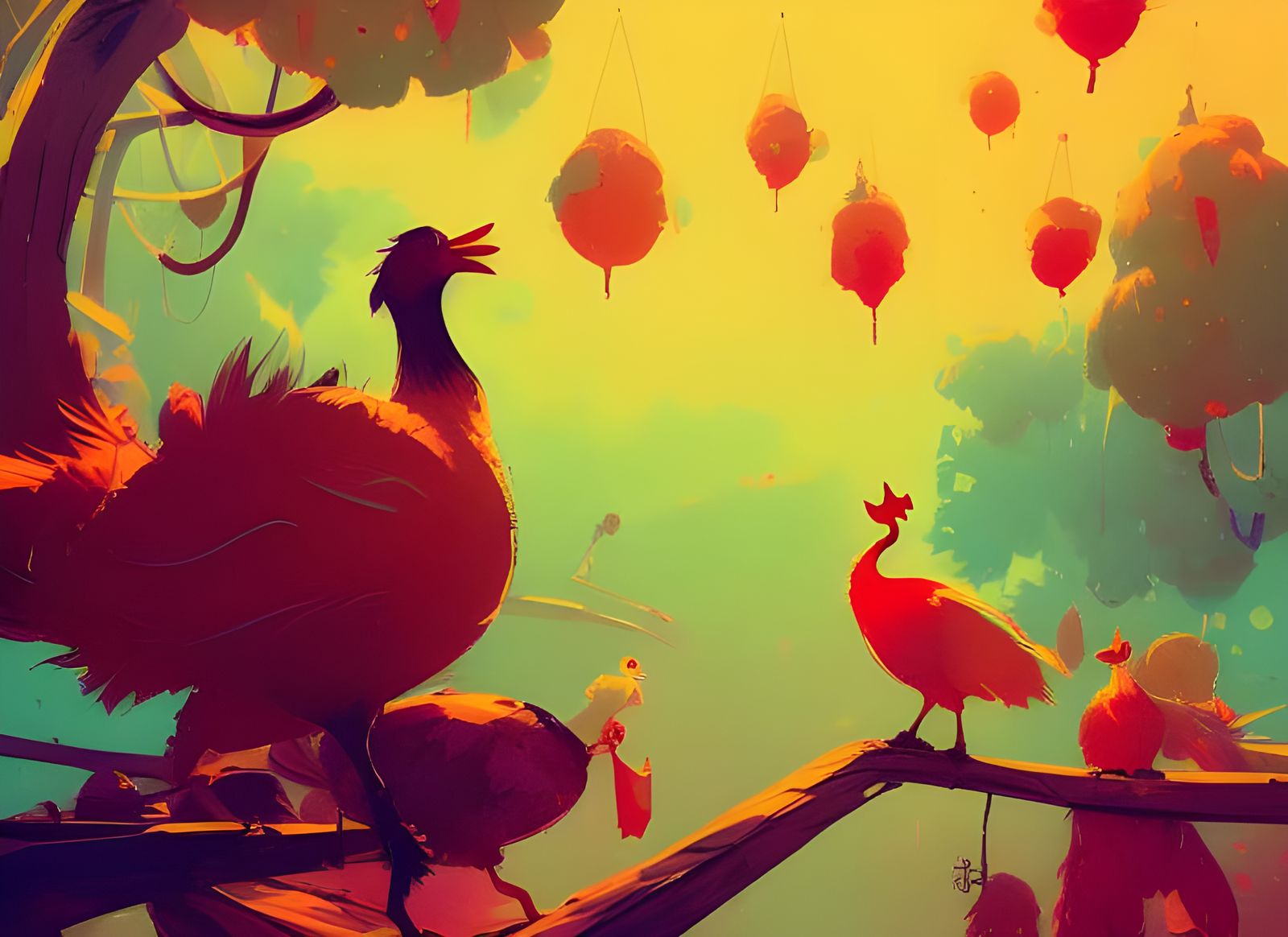 Anthropomorphic Turkeys Celebrate Thanksgiving in Composite ...