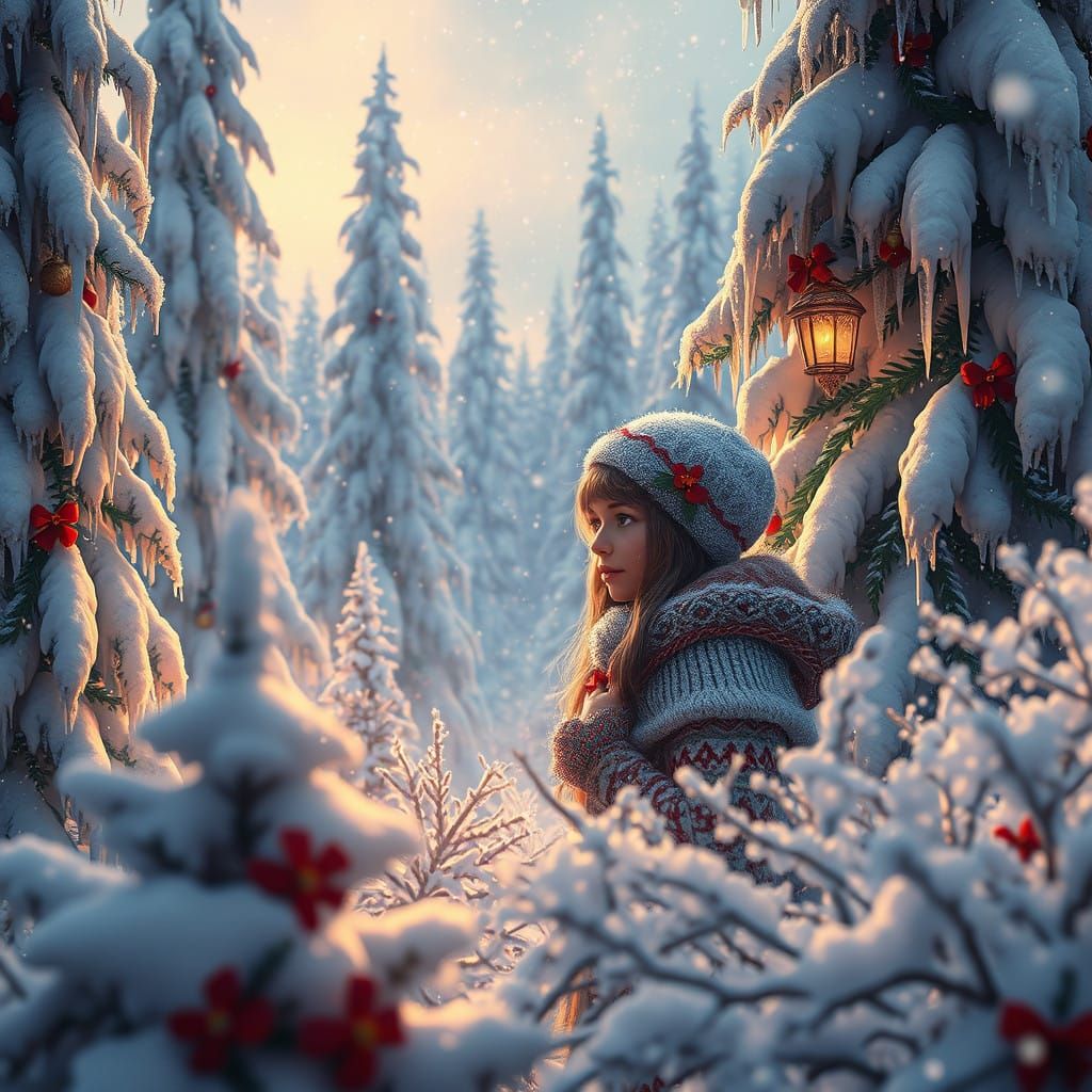 Whimsical Winter Wonderland Girl