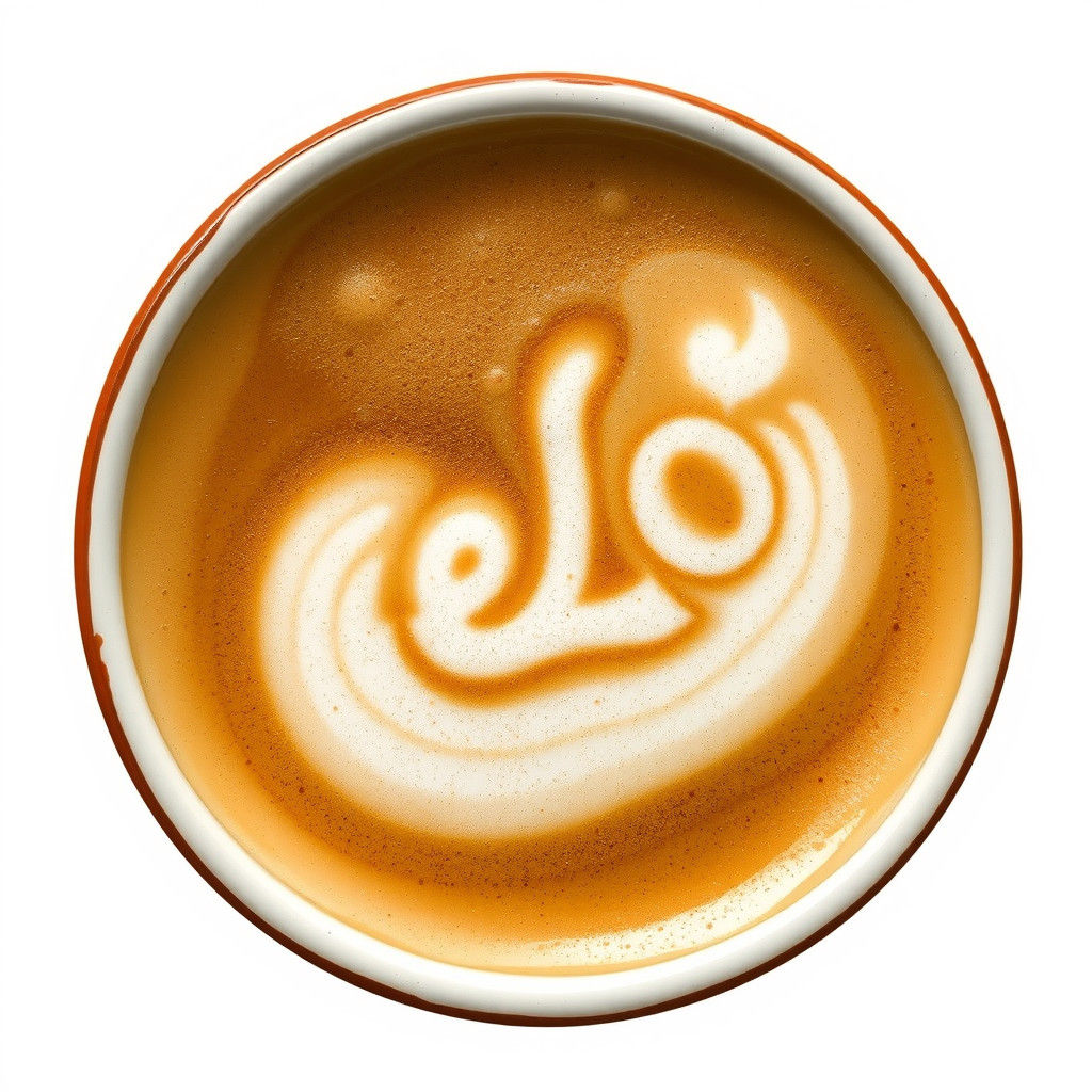 Latte Art of ELO in a Coffee Cup