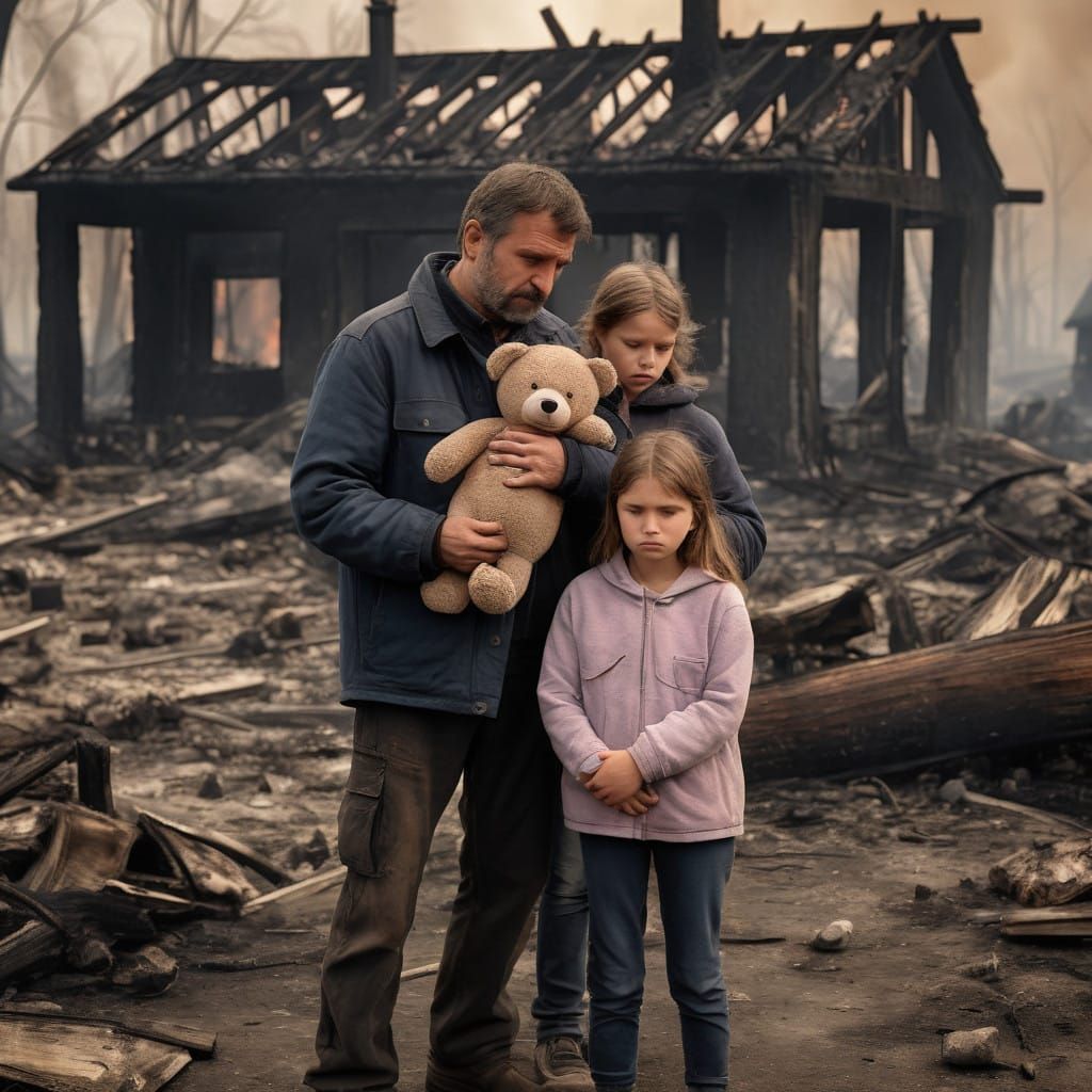 A Family's Devastation in the Wake of a Burning Home