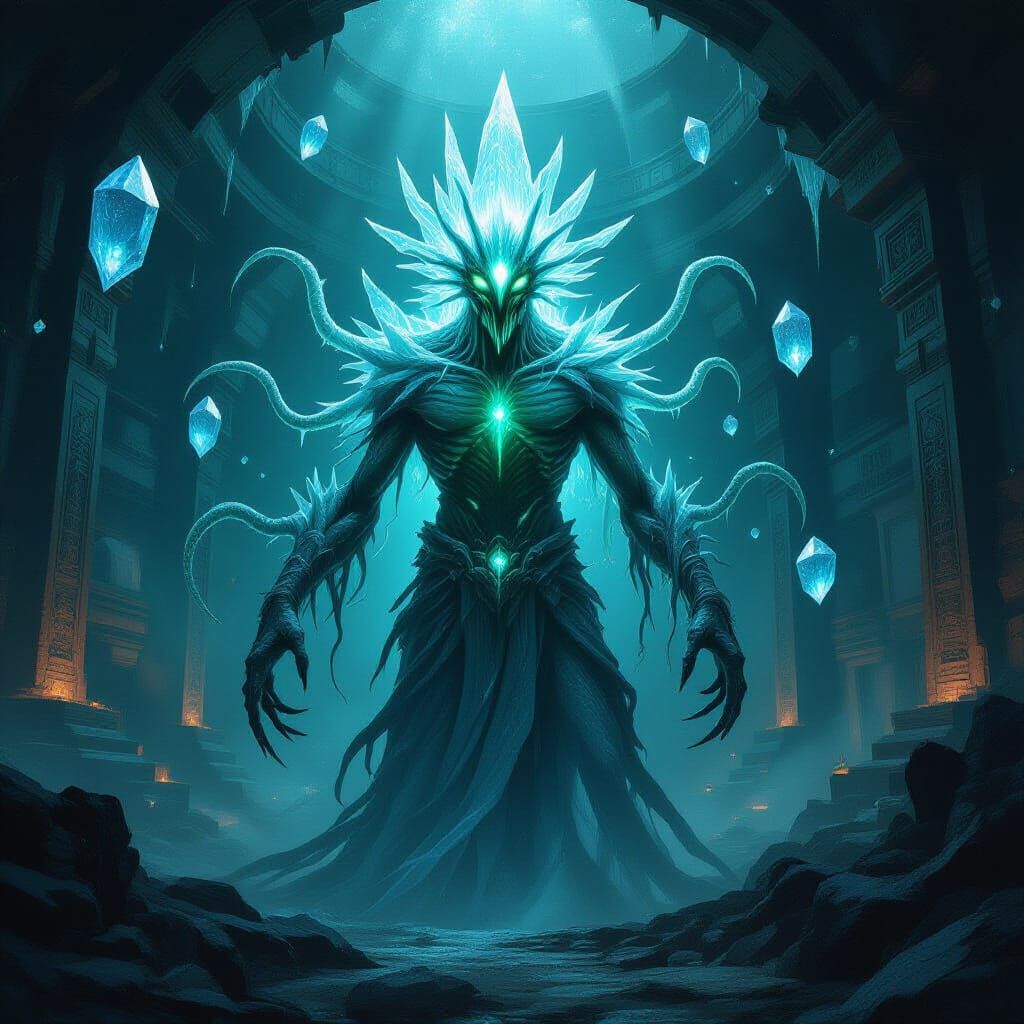 Cosmic Horror Deity Xrib in Corrupted Dwemer Temple