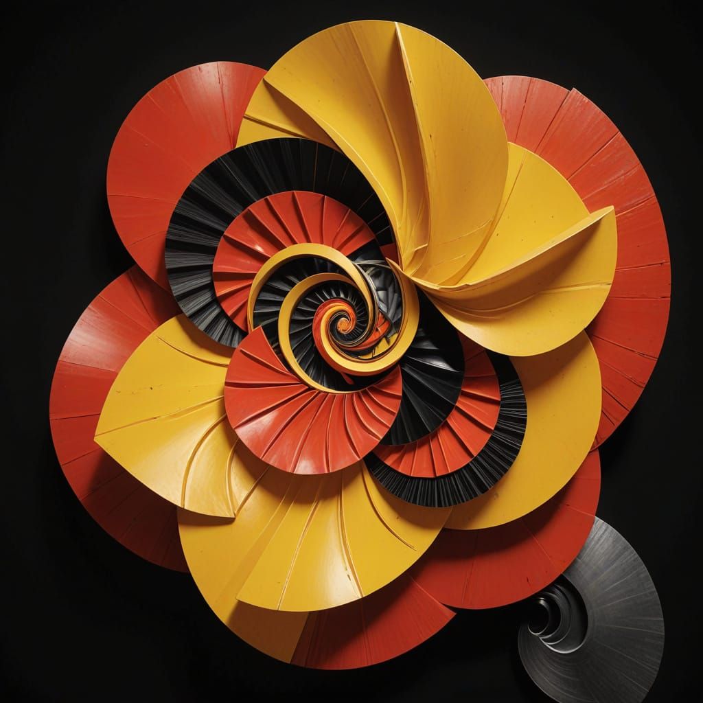 Abstract Spiral of Rotational Motion