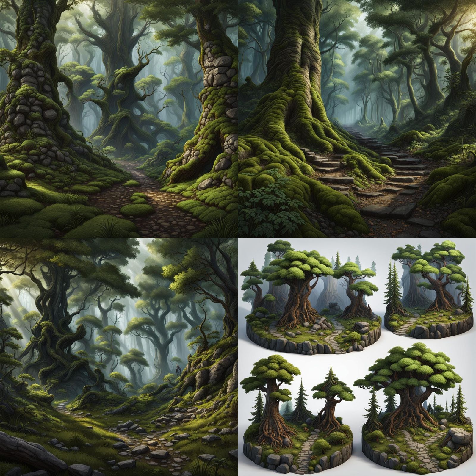 Enchanted Forest Landscape for Sidescrolling Game