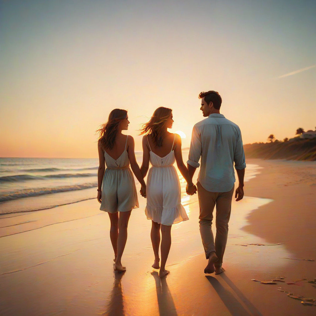 Ethereal Summer Sunset Stroll in Cinematic Film Style