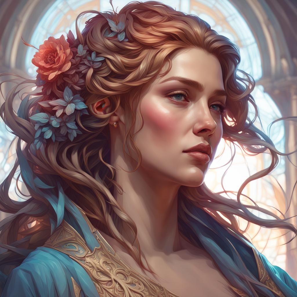 Detailed Portrait with Dynamic Lighting